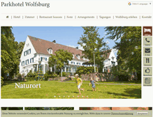 Tablet Screenshot of parkhotel-wolfsburg.de